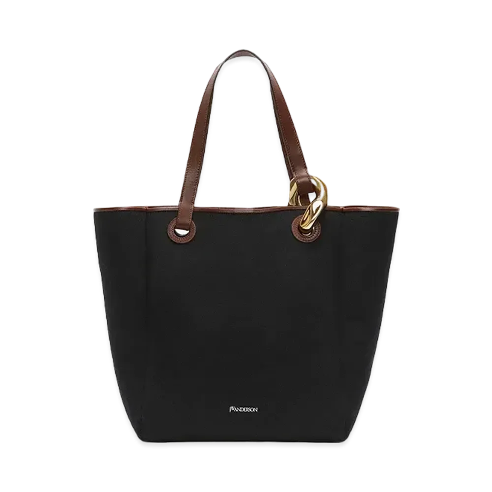JW ANDERSON Corner Tote Canvas Tote Bag "Black"