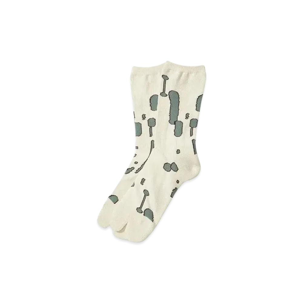 Bal JACQUARD TABI SOCKS "WHITE"