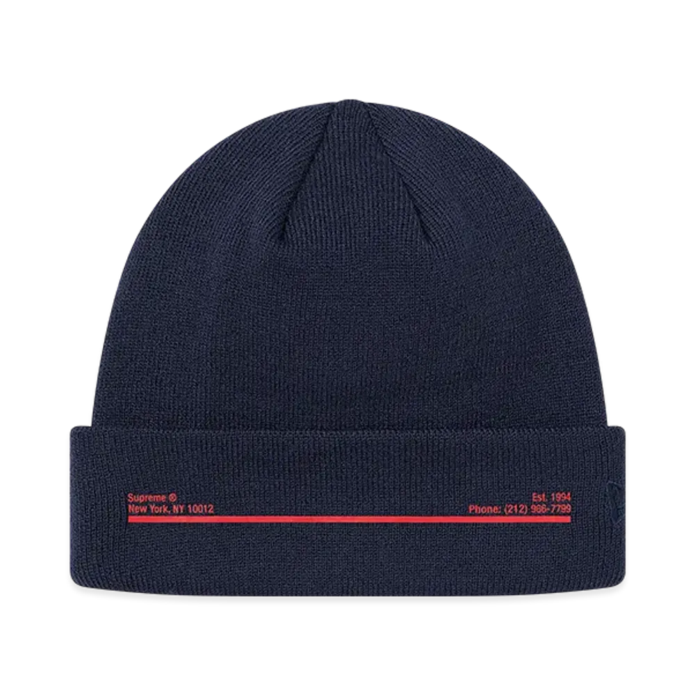 Supreme New Era Shop Beanie "Navy"