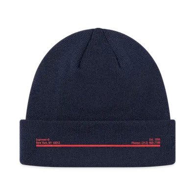 Supreme New Era Shop Beanie "Navy"
