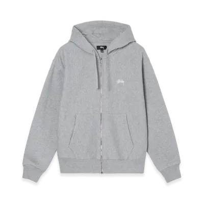 Stussy Overdyed Zip Hoodie 2021 "Grey Heather"