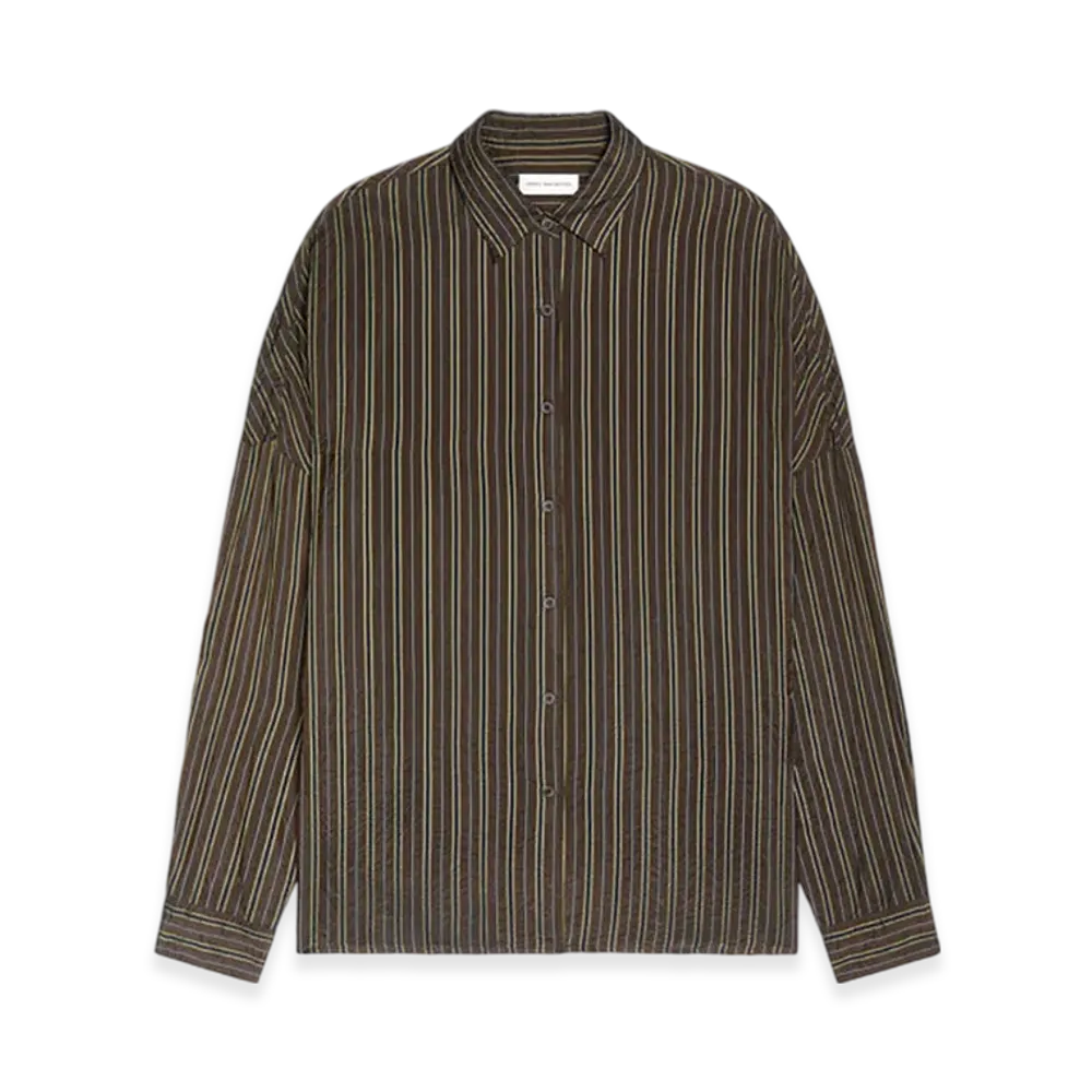 DRIES VAN NOTEN Women's Cupro Cocoon Shirt "Brown"