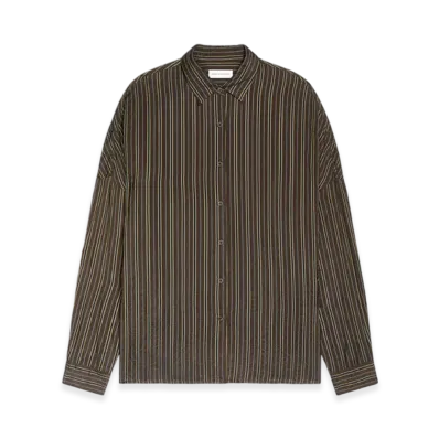 DRIES VAN NOTEN Women's Cupro Cocoon Shirt "Brown"