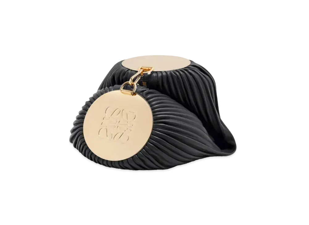 LOEWE Bracelet Pouch In Pleated Nappa "Black"