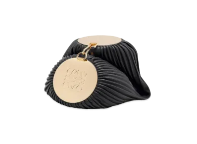 LOEWE Bracelet Pouch In Pleated Nappa "Black"