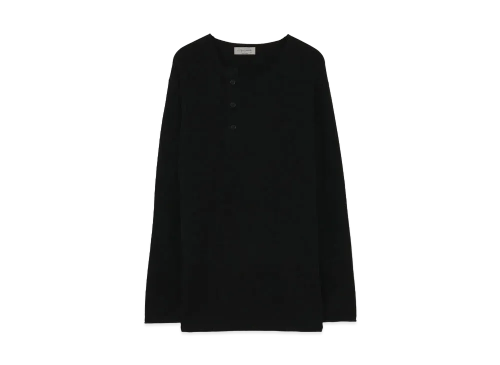 Yohji Yamamoto Pour Homme 12G CASHMERE ROUND NECK LONG SLEEVES "Black"