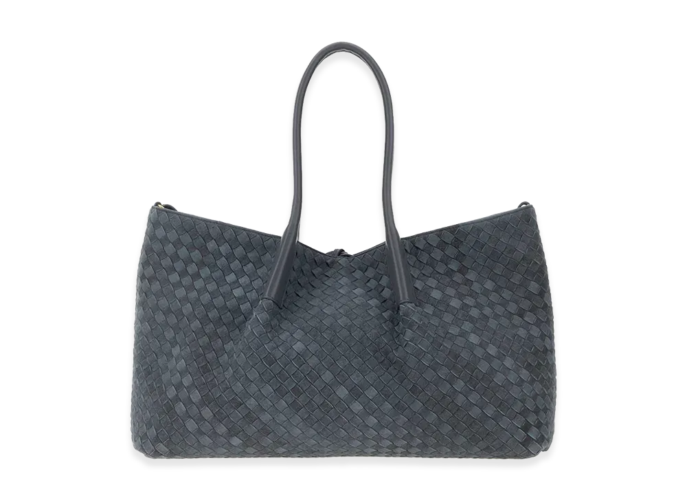 Bottega Veneta Women's Air Force Suede Large Pinacoteca Shopping Bag "Light Blue"