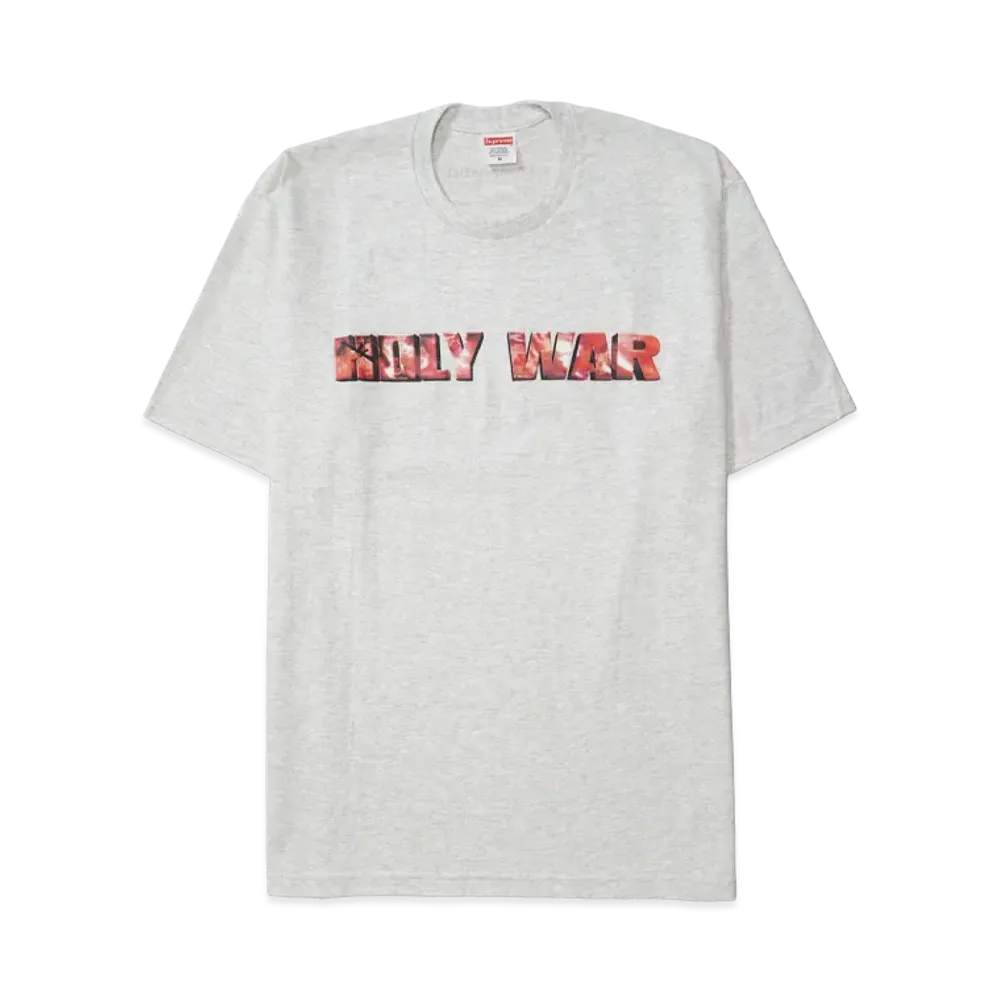 シュプリーム ホーリー ウォー Tシャツ "アッシュ グレー"