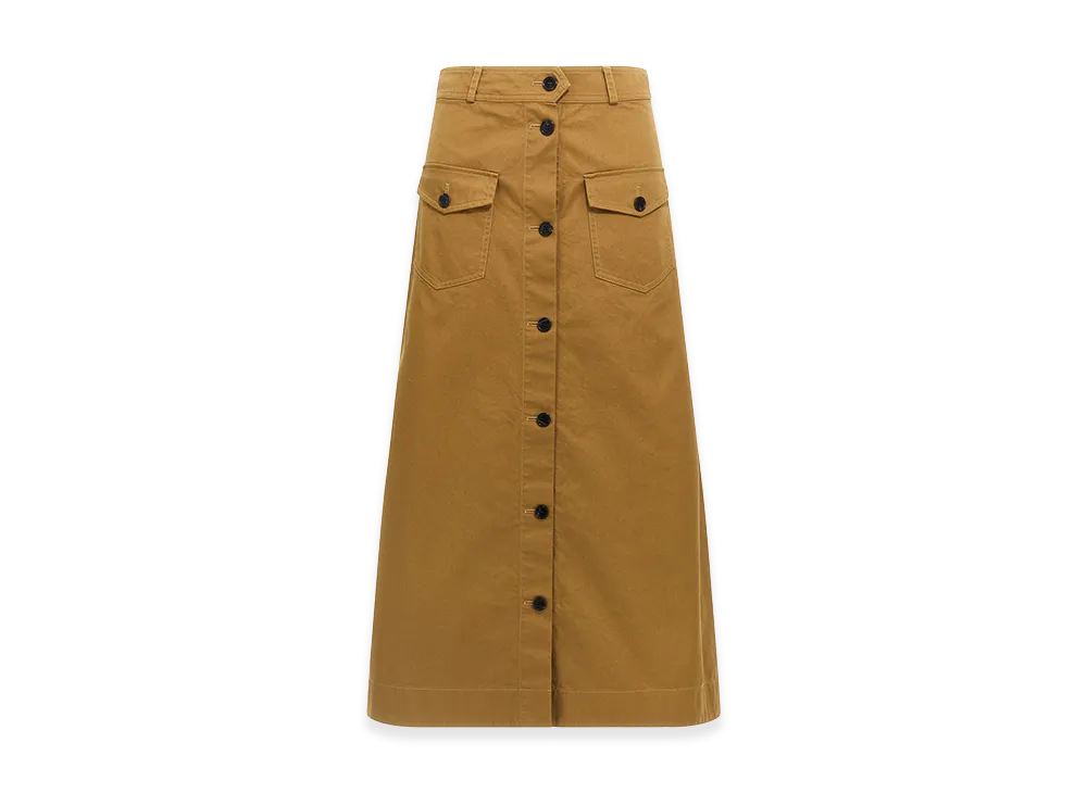 Saint Laurent Women's Midi Skirt "Brown"