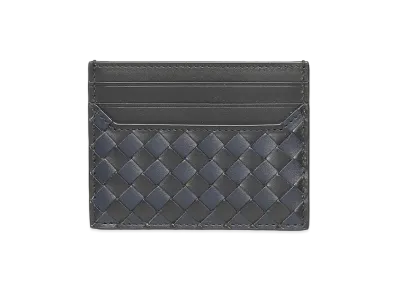Bottega Veneta Intrecciato Leather Card Holder "Black"