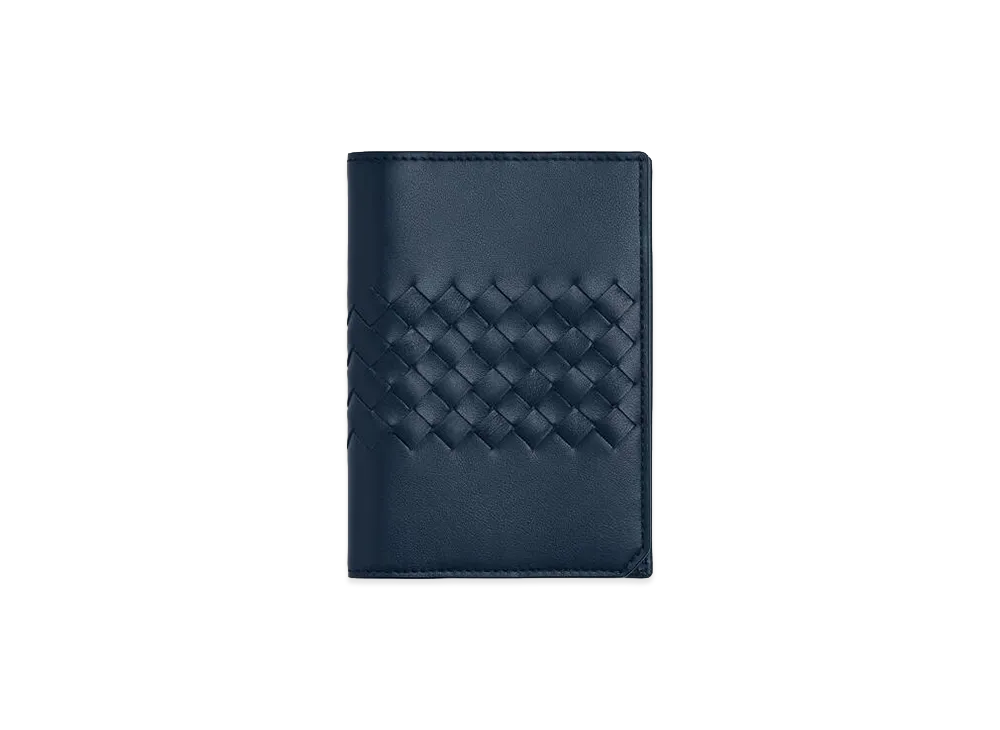 Bottega Veneta Intrecciato Piccolo Passport Case "Neptune"