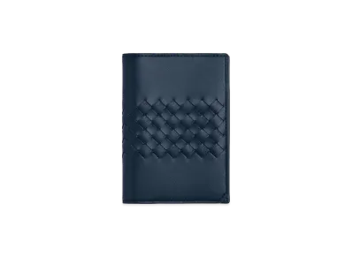 Bottega Veneta Intrecciato Piccolo Passport Case "Neptune"