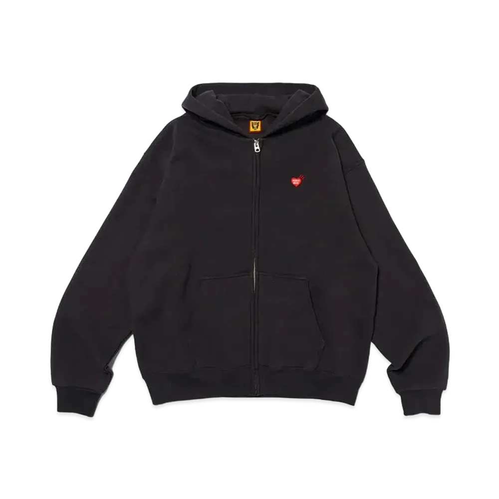 HUMAN MADE Zip-Up Hoodie "Black" HM27CS033