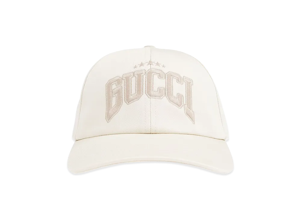 GUCCI Cotton Baseball Cap "White"