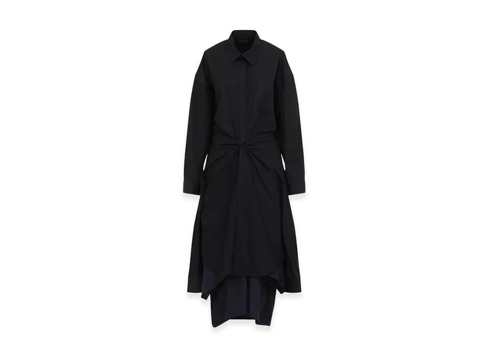 BALENCIAGA Women's Maxi Patched Shirt "Black"