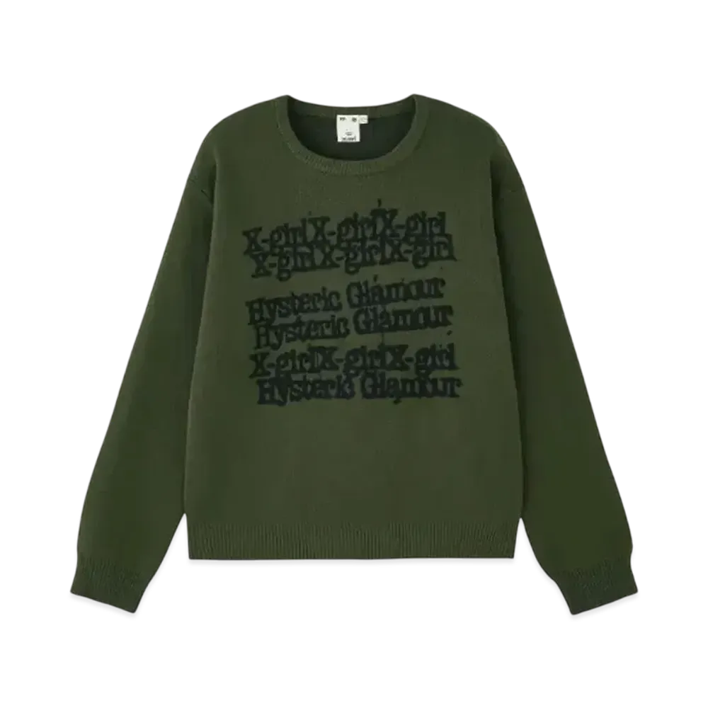 X-girl x HYSTERIC GLAMOUR Knit Top "Olive"