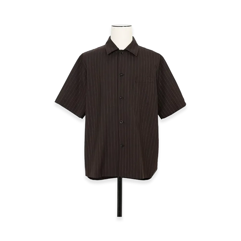 sacai Chalk Stripe Shirt "Brown"