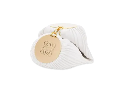 LOEWE Bracelet Pouch In Pleated Nappa "Soft White"