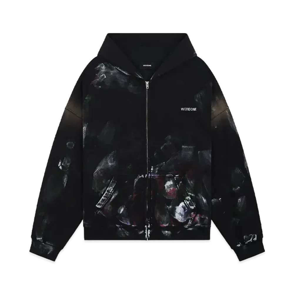 WE11DONE Multi-color Zip-up Hoodie "Black"