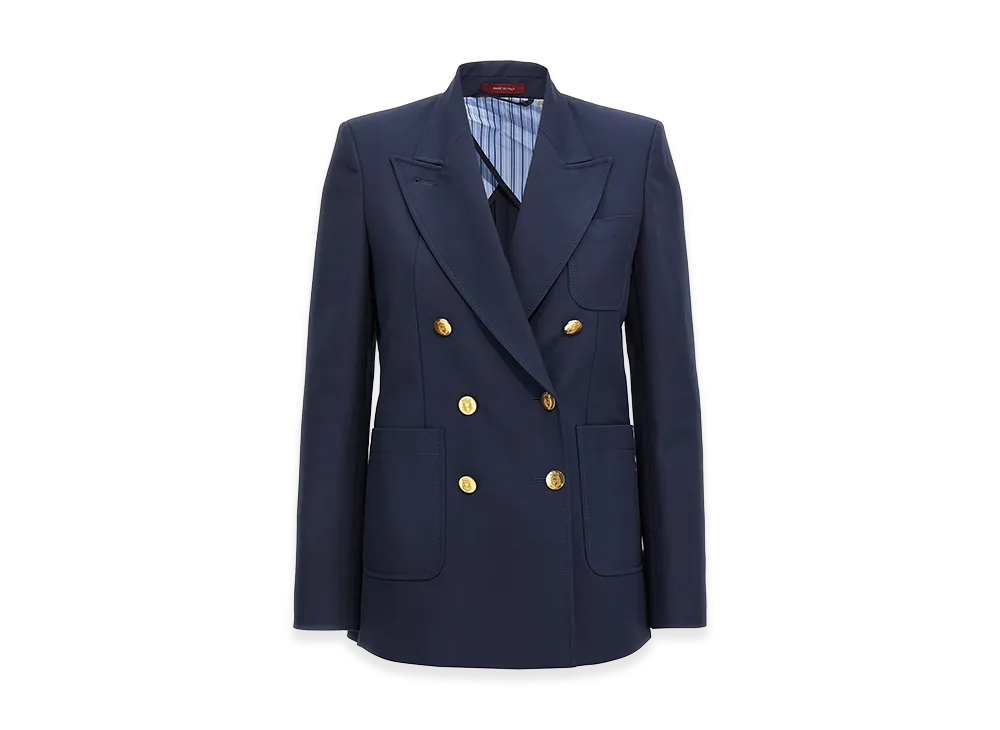 GUCCI Women's Double-Breasted Blazer "Blue"
