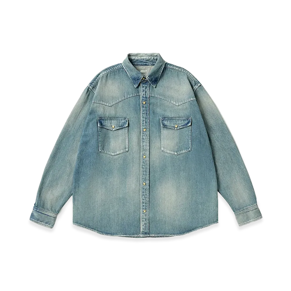 A.PRESSE Vintage Western Denim Shirt "Indigo"