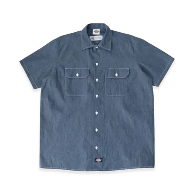 RHC Ron Herman x Dickies Chambray Short Sleeve Shirt "Indigo"