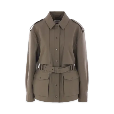 Saint Laurent Women's Jackets "Kaki"