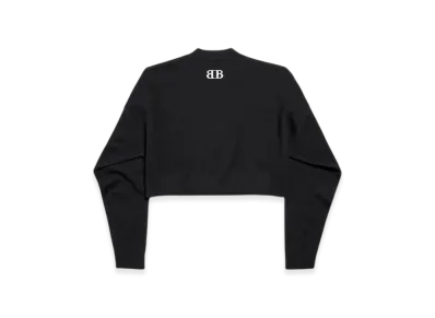 BALENCIAGA Cropped Crew Neck "Black"