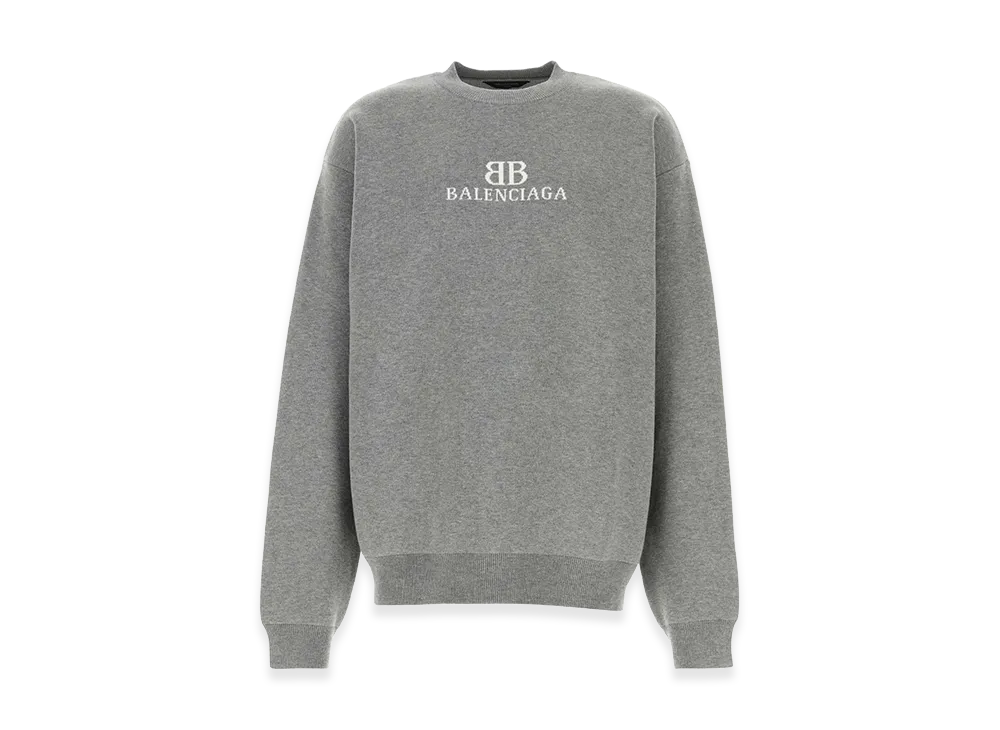BALENCIAGA Cotton Crewneck Sweatshirt "Grey"