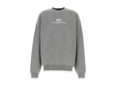 BALENCIAGA Cotton Crewneck Sweatshirt "Grey"