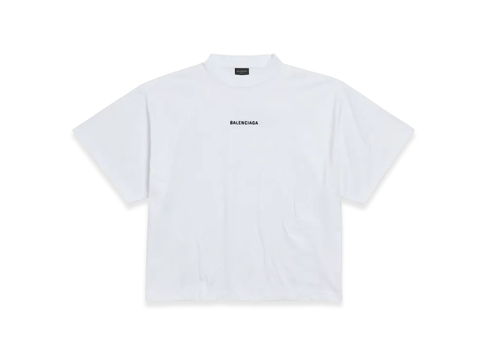 BALENCIAGA Back Cropped T-Shirt "White"