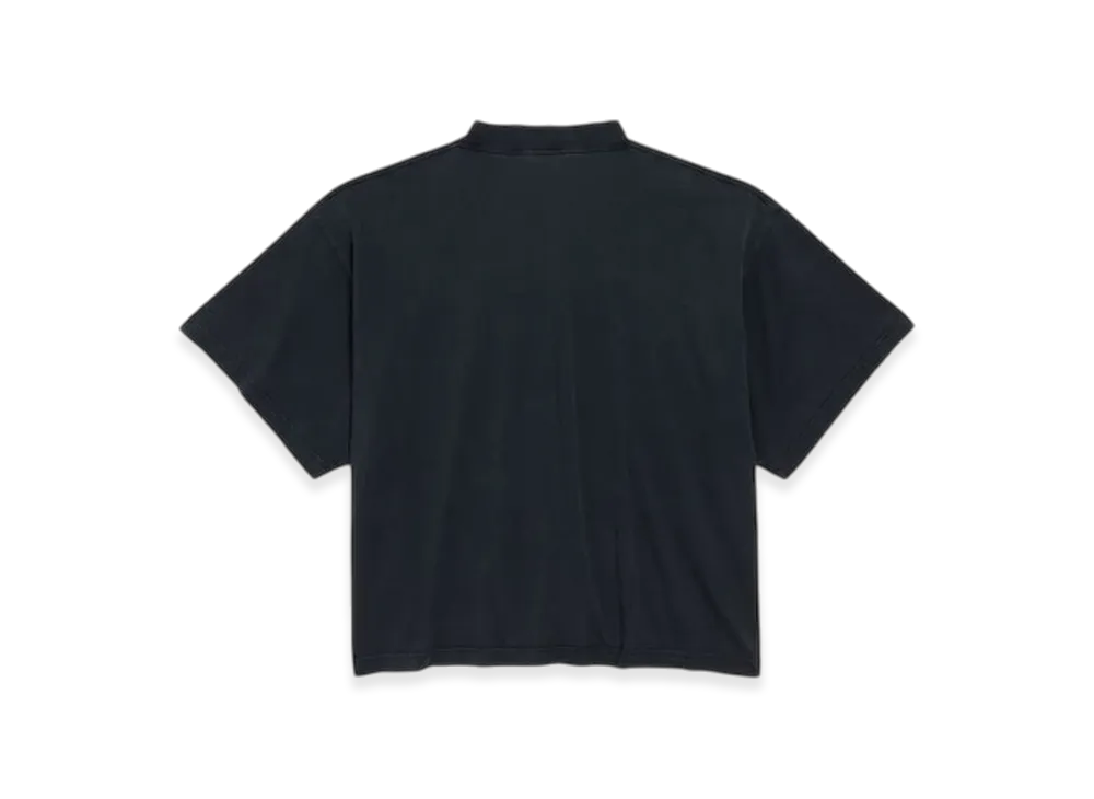 BALENCIAGA I Love Paris & BALENCIAGA Cropped T-Shirt Oversized "Black"