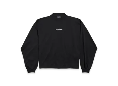 BALENCIAGA Back Cropped Long Sleeve T-Shirt "Black"