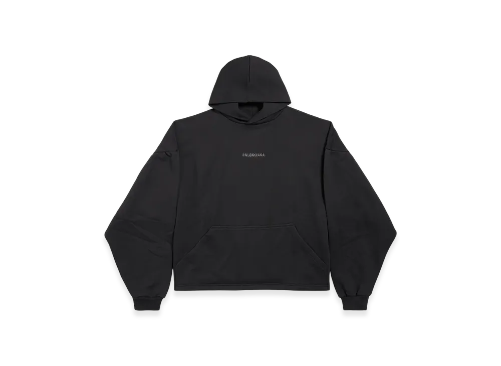 BALENCIAGA Back Cropped Hoodie "Black"