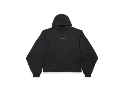 BALENCIAGA Back Cropped Hoodie "Black"
