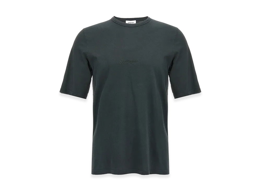Saint Laurent Logo Embroidery T-Shirt "Black"