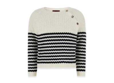 GUCCI Women's Embroidered Cotton Sweater "White"