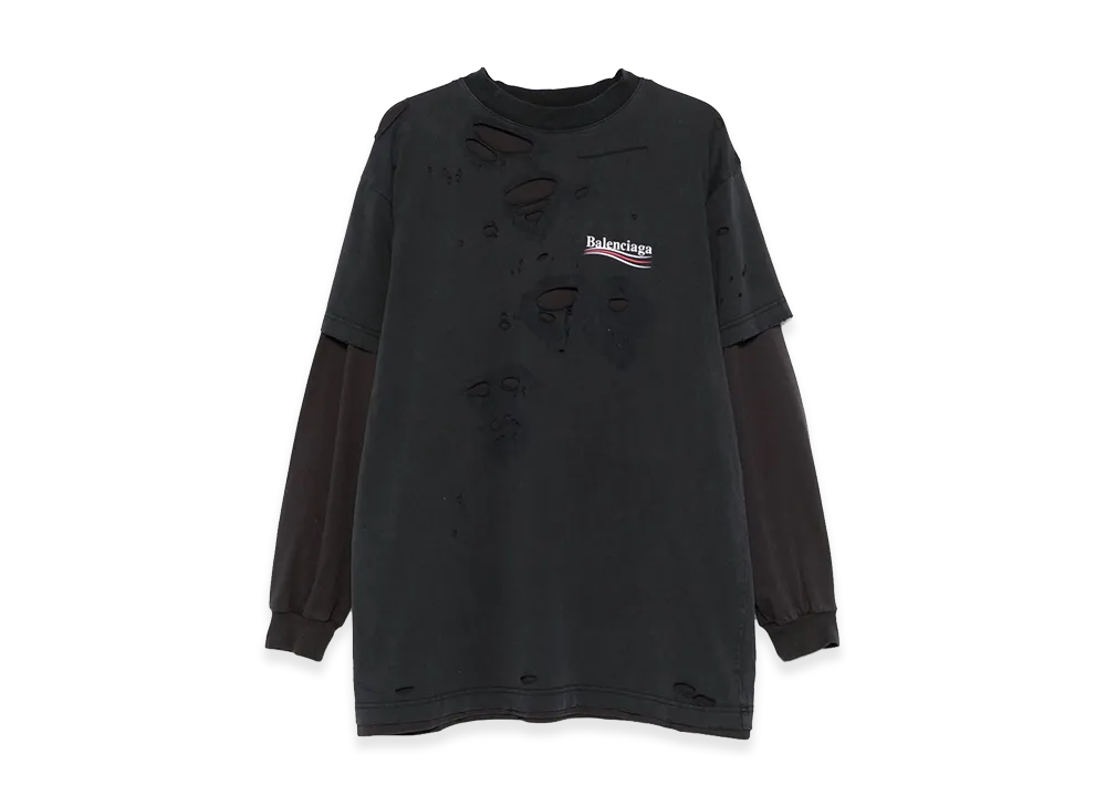 BALENCIAGA Women's Long Sleeve T-Shirts "Black"