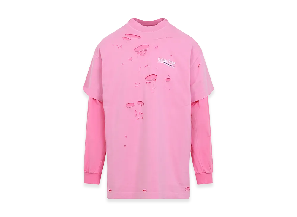 BALENCIAGA L/S Layered T-Shirt "Pink"