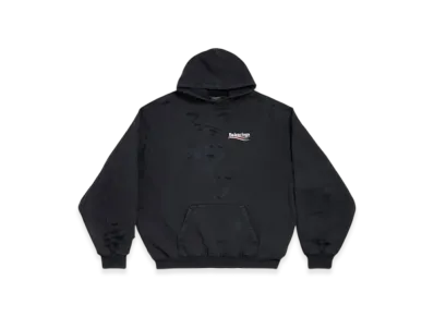 BALENCIAGA Political Campaign Layered Hoodie "Black"