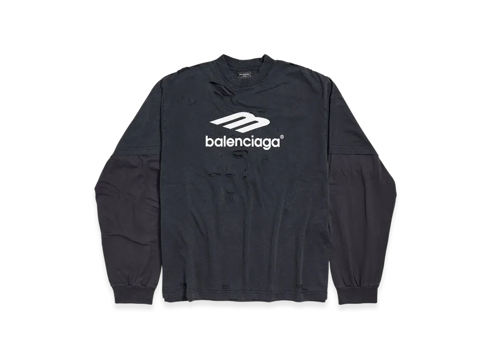 BALENCIAGA 3B Sport Icon Layered T-Shirt Medium Fit "Black"
