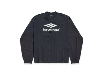 BALENCIAGA 3B Sport Icon Layered T-Shirt Medium Fit "Black"