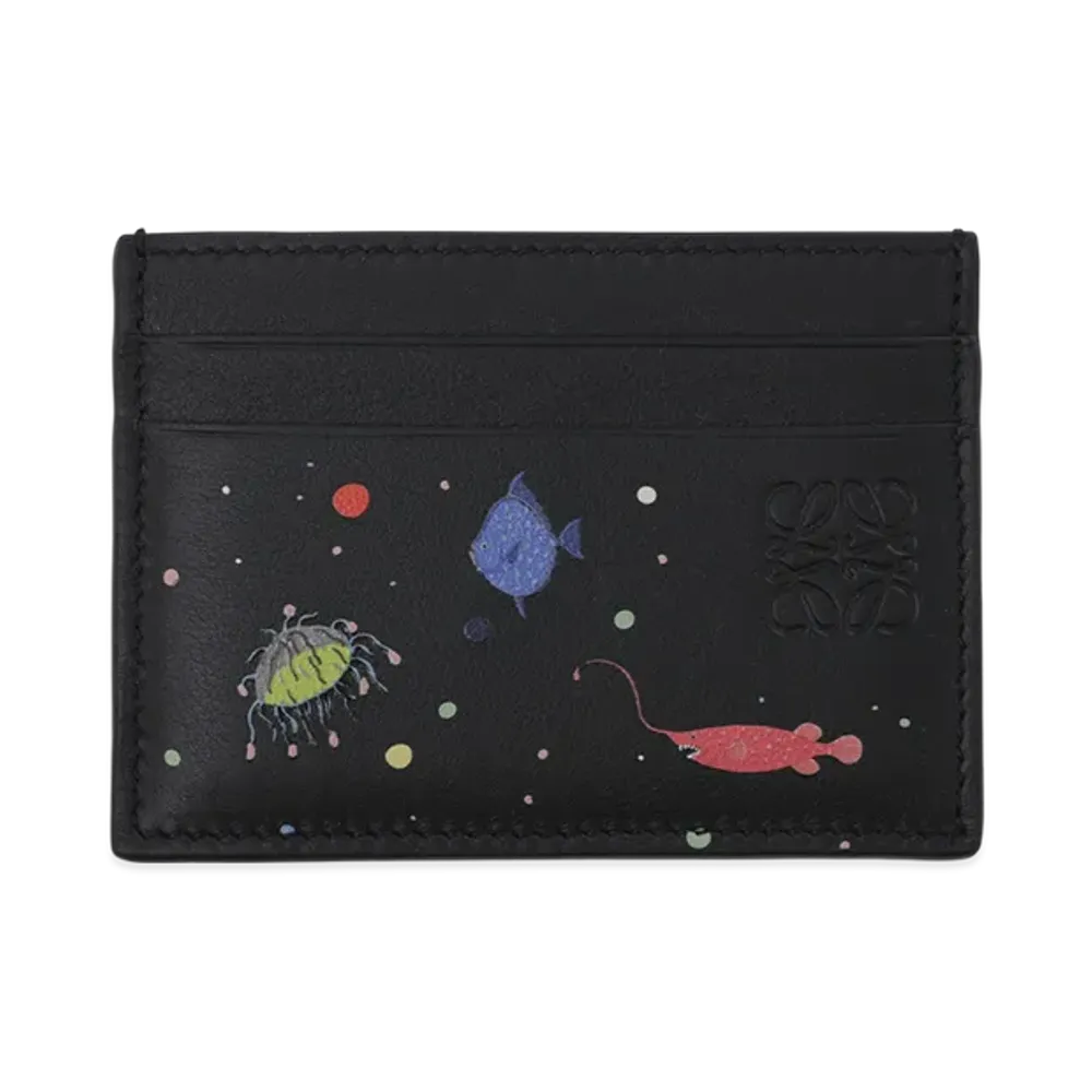 LOEWE Plain Cardholder Deep Sea "Black"