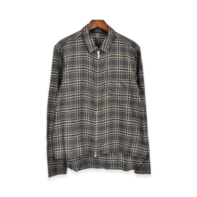 Chrome Hearts Heywood Dagger Zip L/S Check Shirt "Charcoal"