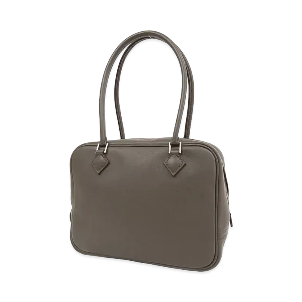 Hermes Plume Swift Leather Hand Bag "Etain"