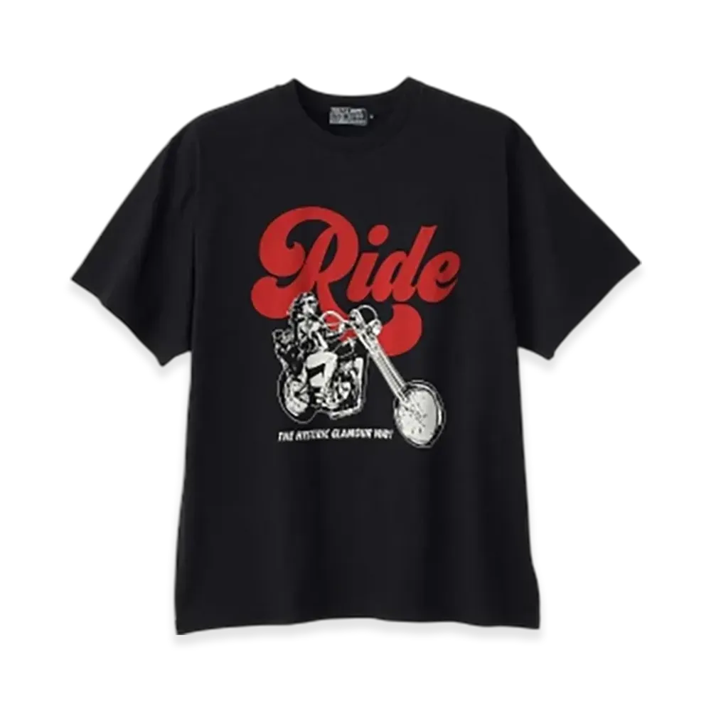 HYSTERIC GLAMOUR Ride A Motorcycle T-Shirt "Black"