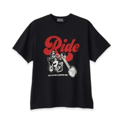 HYSTERIC GLAMOUR Ride A Motorcycle T-Shirt "Black"