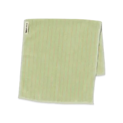 AURALEE x Tekla Hand Towel "Light Moss Stripes"
