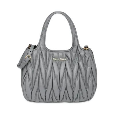 MIU MIU Matelastenapa Leather Handbag Japan Exclusive "Blue"