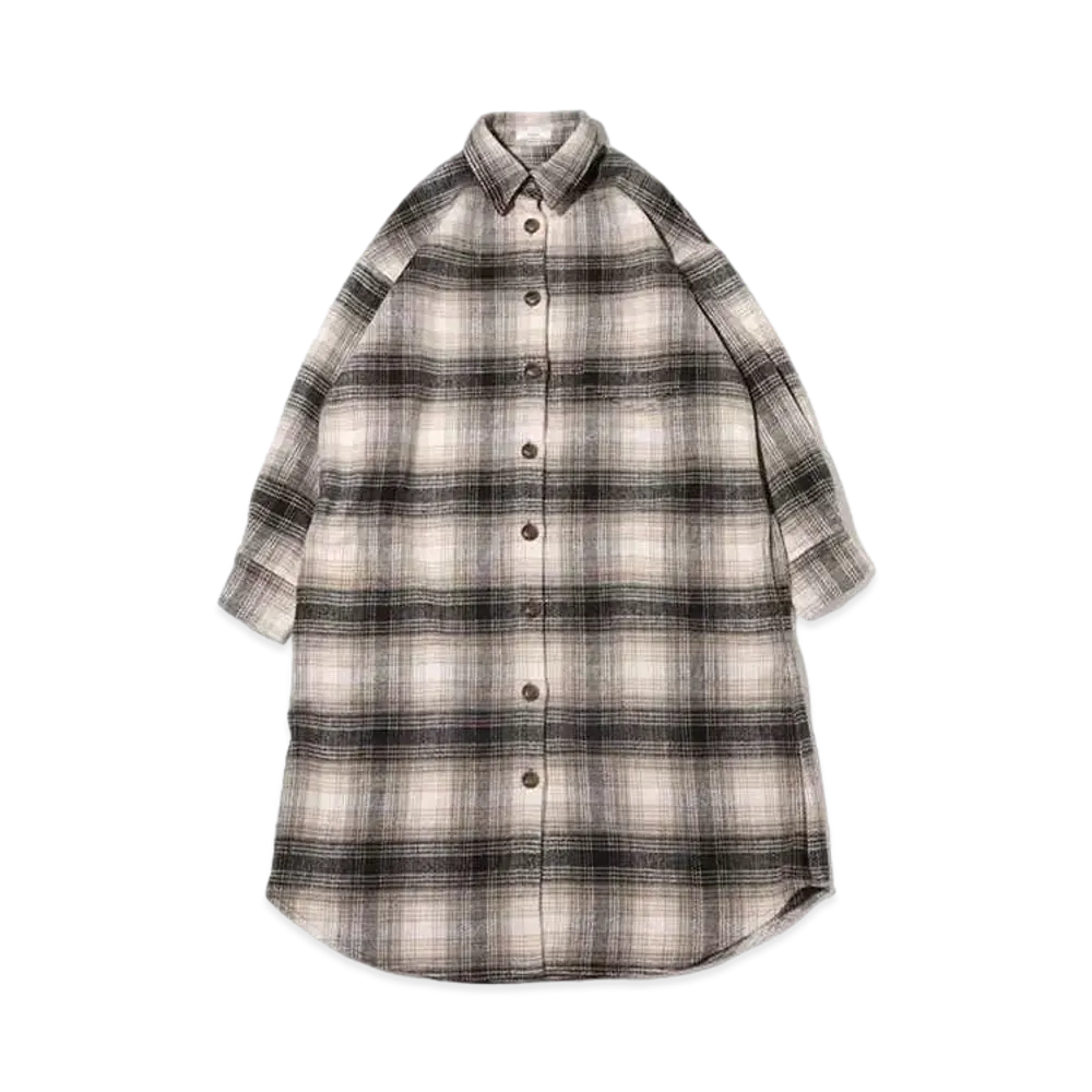 atmos pink Big Long Shirt "Check"